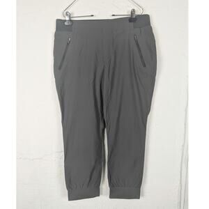 Eddie Bauer First Ascent Hiking Pants Womens 10 Grey Cropped Camping Stretch